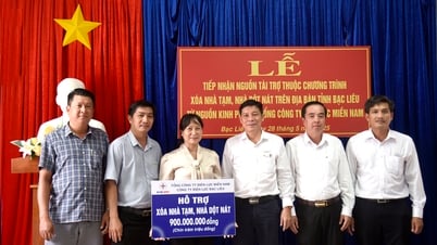 Southern Power Corporation: Support Bac Lieu with 900 million VND to implement the program "Eliminating temporary and dilapidated houses"