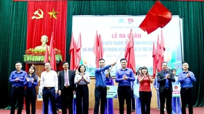 L'Union provinciale de la jeunesse de Ha Giang et l'Union provinciale de la jeunesse de Tuyen Quang ont organisé la cérémonie de lancement de la campagne d'été 2025