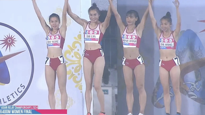 ทีมผลัดหญิงเวียดนามคว้าเหรียญเงินในการแข่งขันกรีฑาเอเชีย