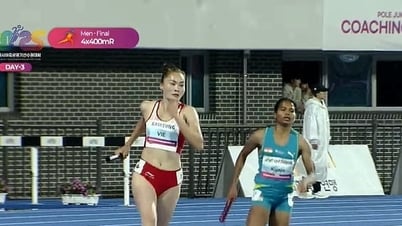 ทีมวิ่งผลัด 4x400 เมตรหญิง คว้าเหรียญเงินเอเชีย