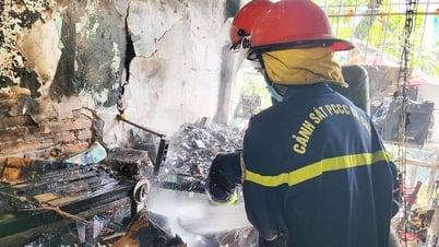 Пожар в жилом доме на улице Нгуен Хюэ, район Фыонг Лам