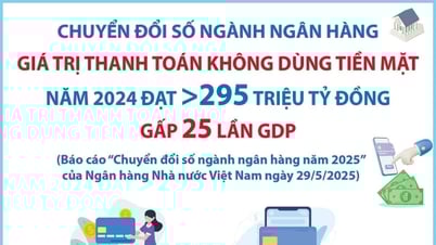 Giá trị thanh toán không dùng tiền mặt năm 2024 gấp 25 lần GDP