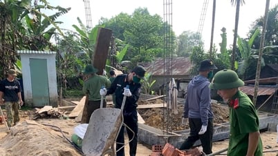 Đội Thanh niên xung kích Công an tỉnh triển khai thi công căn nhà thứ 25