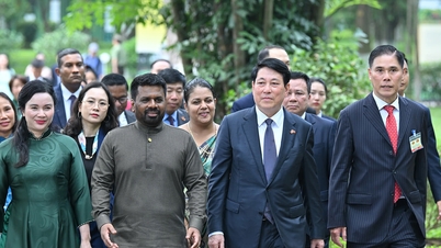 Chủ tịch nước cùng Tổng thống Sri Lanka tham quan nhà sàn, ao cá Bác Hồ