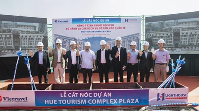 Vietravel Group officially topped out the Hue Tourism Complex Plaza project - A new symbol of high-end tourism in the ancient capital of Hue
