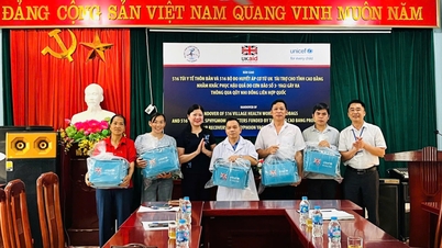 Distrikte erhalten Dorfapotheke und mechanisches Blutdruckmessgerät von AKANTO - Cao Bang Electronic Newspaper