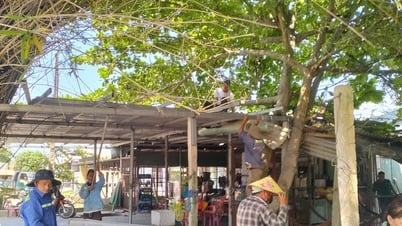 Hai hộ dân xã Bình Quý bàn giao mặt bằng dự án quốc lộ 14E trước khi cưỡng chế