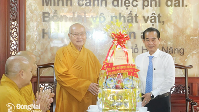Chủ tịch HĐND tỉnh Thái Bảo thăm, chúc mừng tổ chức, chức sắc Phật giáo tiêu biểu nhân Đại lễ Phật đản