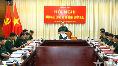 នាយឧត្តមសេនីយ៍ Nguyen Tan Cuong ធ្វើជាប្រធានសន្និសីទប្រគល់មុខតំណែងមេបញ្ជាការយោធភូមិភាគទី១។