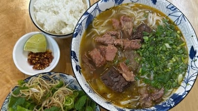 Ăn canh cá cơm lá me đất, bún xáo bò cơm nguội và cà pháo trắng giòn quán Mệ Nhơn