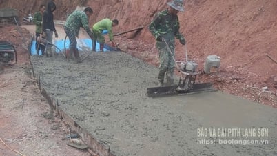Đình Lập cứng hoá giao thông nông thôn - Báo và Đài Phát thanh Truyền hình Lạng Sơn