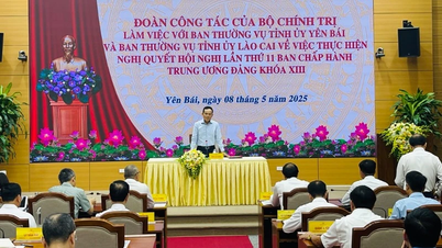 The Politburo's working delegation worked with the Standing Committees of Yen Bai and Lao Cai Provincial Party Committees.