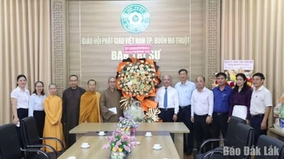អនុប្រធានគណៈកម្មាធិការប្រជាជនខេត្ត Truong Cong Thai បានទៅទស្សនា និងអបអរសាទរចំពោះគ្រឹះស្ថានពុទ្ធសាសនិកជន