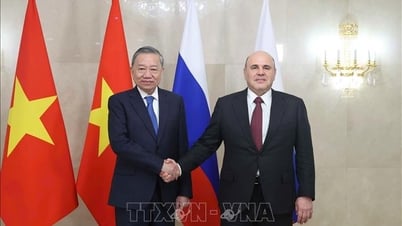 Tổng Bí thư Tô Lâm hội kiến Thủ tướng Liên bang Nga Mikhail Mishustin