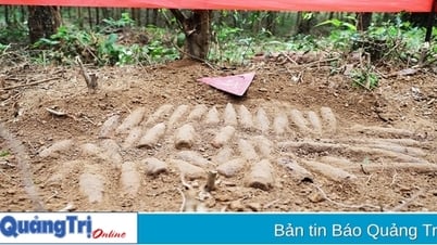 Đông Hà: Phát hiện 43 vật liệu nổ nguy hiểm