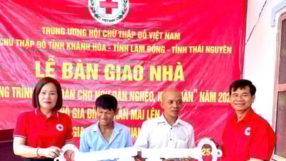 Khanh Hoa Red Cross Society coordinated to hand over 2 houses to poor fishermen in Cam Lam
