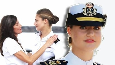 Khoảnh khắc công chúa Leonor gặp lại mẹ sau 4 tháng thực tập xa nhà