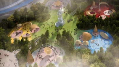 "Legendary village" and the 70m high white elephant statue