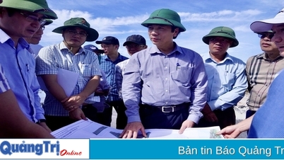 El presidente interino del Comité Popular Provincial, Hoang Nam, inspeccionó el terreno de los proyectos de inversión propuestos.
