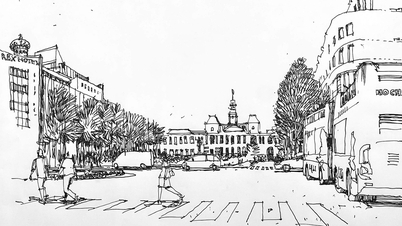 Rincón de bocetos: Calle peatonal de Nguyen Hue
