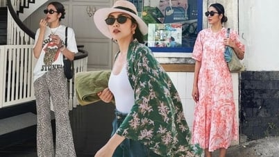 Wearing artistically patterned clothes like Tang Thanh Ha: A very outstanding yet luxurious look