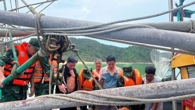 Thanh Lan Border Guard Station successfully rescued 4 sailors in distress at sea