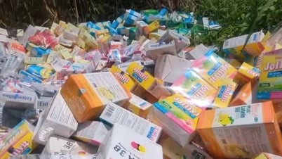 Hàng nghìn hộp thực phẩm chức năng bị vứt có nguồn gốc từ công ty 'hàng giả'