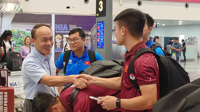 Tuyển Việt Nam được chào đón khi về nước sau trận thua đậm Malaysia