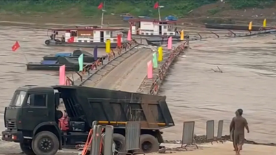 Phu Tho: Temporarily cut Phong Chau pontoon bridge to ensure safety