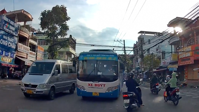 Amendes pour le chauffeur de bus de Quyet Thang pour dépassement imprudent et empiètement sur la voie