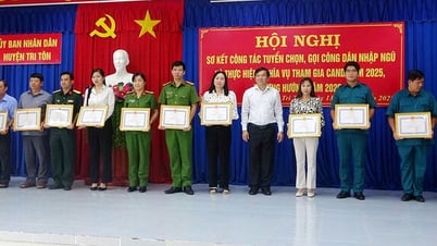 Tri Tôn sơ kết công tác tuyển chọn, gọi công dân nhập ngũ năm 2025