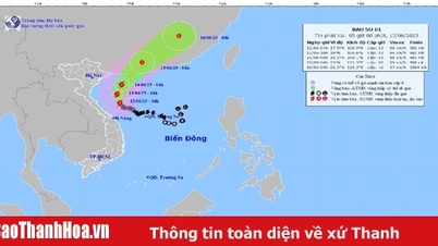 Bão số 1 giật cấp 13, gây gió mạnh, sóng lớn trên vùng biển Thanh Hóa