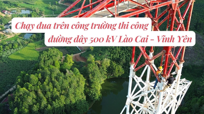 Chạy đua trên công trường thi công đường dây 500 kV Lào Cai - Vĩnh Yên