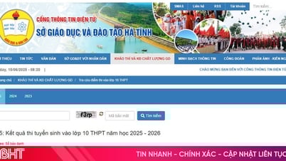 Link tra cứu điểm thi vào lớp 10 THPT Hà Tĩnh năm học 2025 - 2026