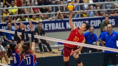 Easily defeating the Philippines, Vietnamese women's volleyball team won the AVC Nations Cup