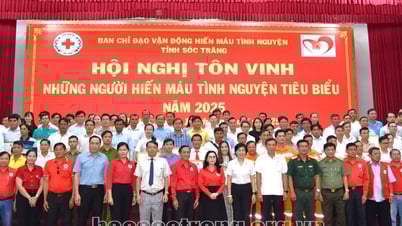 มอบเกียรติผู้บริจาคโลหิตดีเด่น 205 ราย ในจังหวัดซ็อกตรัง ในปี 2568