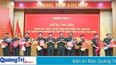 Công bố quyết định về công tác cán bộ Bộ Chỉ huy Quân sự tỉnh Quảng Trị