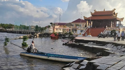 Cà Mau: Di tích Miếu bà Thủy Long bị sạt lở nghiêm trọng