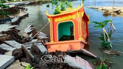 Sạt lở tại miếu Bà Thuỷ Long