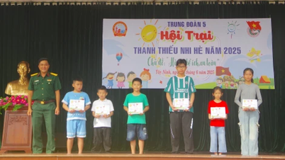 Sôi nổi hoạt động hè cho con em cán bộ, chiến sĩ