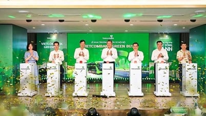 Vietcombank khai trương tuyến xe nội bộ Vietcombank Green Bus