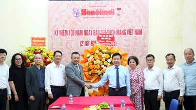 Chủ tịch UBND thành phố Hà Nội Trần Sỹ Thanh thăm, chúc mừng Báo Hànộimới: