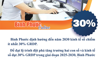 빈푹성은 2030년까지 디지털 경제가 GRDP의 최소 30%를 차지하도록 목표로 삼았습니다.