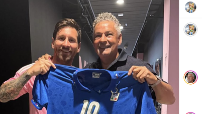 Cựu danh thủ Roberto Baggio bất ngờ gặp Messi, Inter Miami có viện binh trở lại