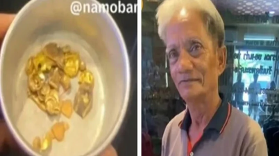 Nhân viên tang lễ gom răng vàng từ lò thiêu đúc thành thỏi