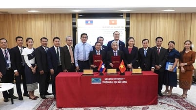 Trường ĐH Cửu Long tăng cường hợp tác đào tạo nhân lực cho nước bạn Lào
