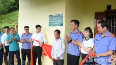 ប្រគល់ផ្ទះសាមគ្គីជូនគ្រួសារក្រីក្រនៅឃុំ Hoi Hoan ស្រុក Van Lang