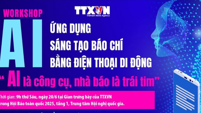 Trải nghiệm sử dụng AI tại gian trưng bày của TTXVN ở Hội báo toàn quốc 2025