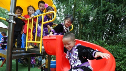 Từ đóng góp của bạn đọc Tuổi Trẻ, khánh thành trường mầm non ở Lào Cai bị ảnh hưởng mưa bão Yagi