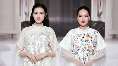 Ngắm vẻ đẹp cổ xưa của những ấn triện trên áo dài Vũ Việt Hà